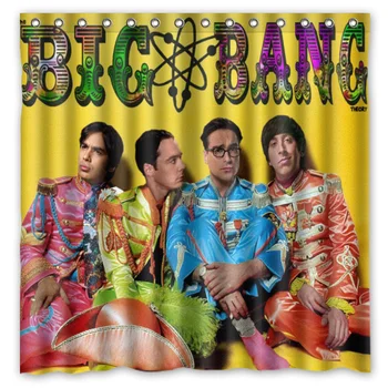 

2017 The Big Bang Theory Waterproof Shower Curtain Polyester Fabric Bath Curtains Cortinas Para Banheiro Hot Sale 180x180cm