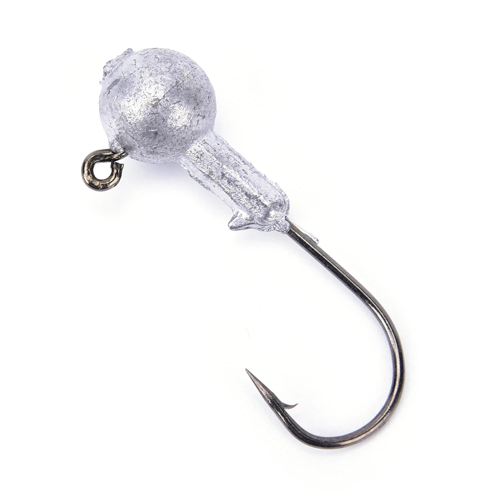 20Pcs 10g Lead Head Hook Jigs Bait Fishing Hooks For Soft Lure Fishing