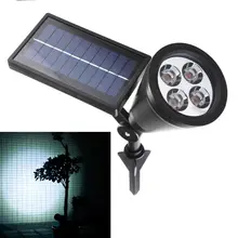 New Arrival Led Solar Light Outdoor 4 LEDs Solar Power Spotlight Garden Lawn Lamp Landscape Spot Lights