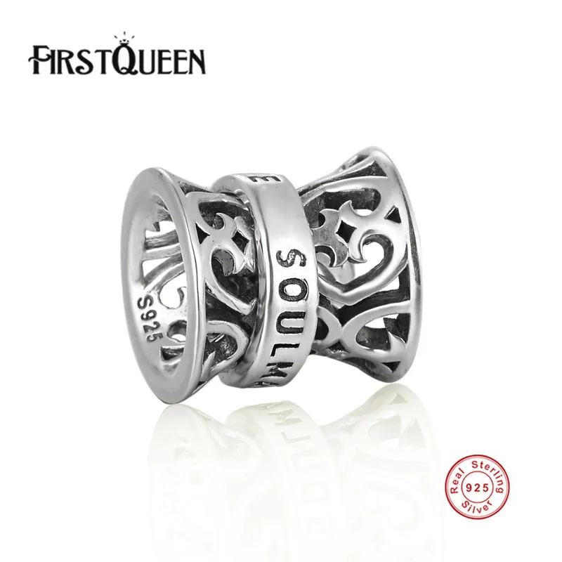 

FirstQueen Pure Silver 925 Soulmate Charms Beads Fits European Bracelets Berloques Para Pulsera Original Fine Jewelry