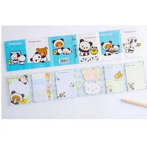 Kawaii Rilakkuma Unicorn вечерние складные блокноты для заметок N Times Sticky Notes To Do List Planner memo закладки для блокнота подарочные канцелярские товары - Цвет: 05