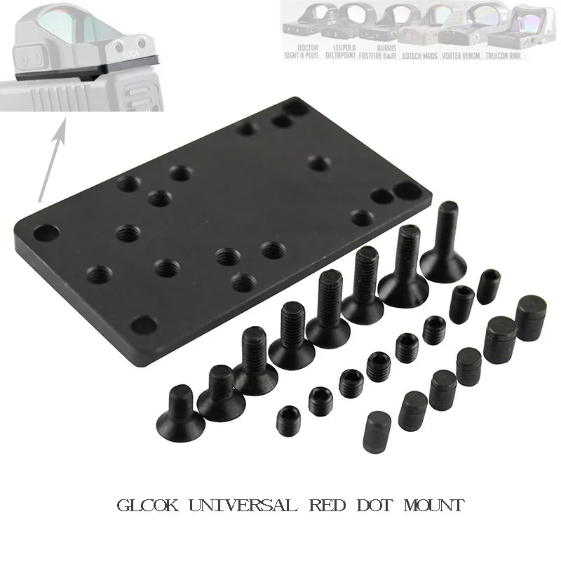 

Glock Rear Sight Plate Base Mount Red Dot Mount Fit For Universal Red Dot Sight Hunting Accessorie