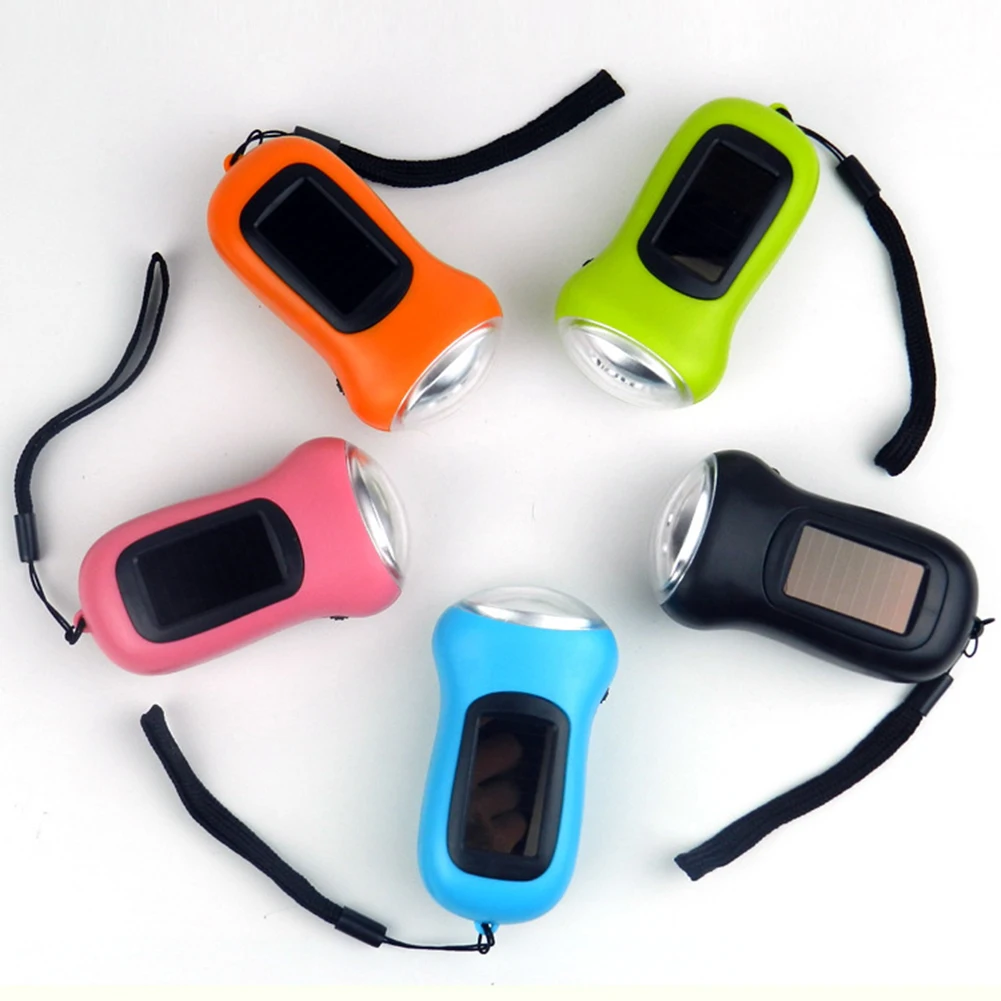 

2019 New 3 LED Flashlight Hand Crank Dynamo Solar Power Rechargeable for Camping Flashlight Hand Crank Dynamo Solar Power Rechar