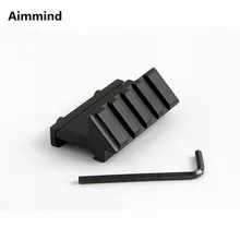 1 шт. Алюминий Тактический 4 Слот одна сторона 45 градусов угол смещение 20 мм рейку для Weaver Picatinny Rai AK handguard