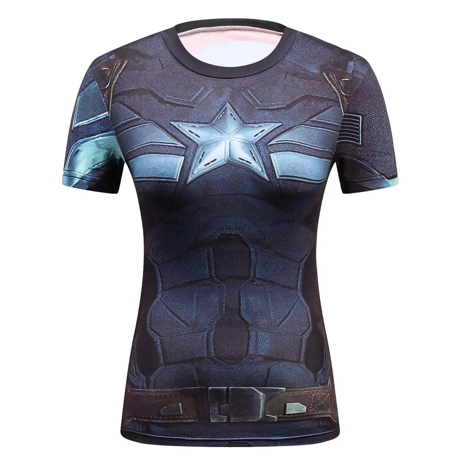 Женская футболка с супергероями для девочек Женская футболка с Суперменом, Бэтменом, капитаном Америкой спортивные колготки с объемным эффектом marvel для девочек - Цвет: 7