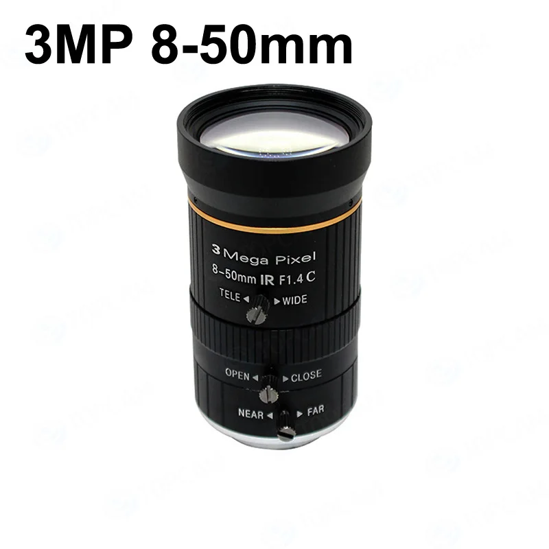 

Free Shipping 3.0 Megapixel 8-50mm Lens C Mount F1.4 Manual IRIS zoom Focus lens for cctv camera lndustrial Microscope Camera