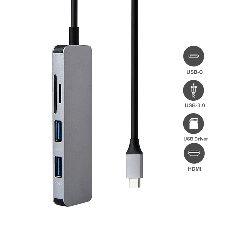 

USB HUB USB C to 3.0 HUB HDMI Thunderbolt 3 Adapter for MacBook Samsung Galaxy S10 Huawei Mate 20 Pro Type C USB C HUB USB Port