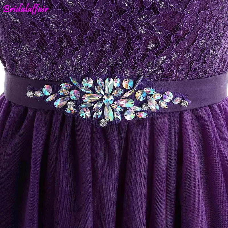 Affordable V-Neck Purple Cocktail Party Gown with Beaded Appliques and Zipper Back - Perfect for Prom and Galas image 4