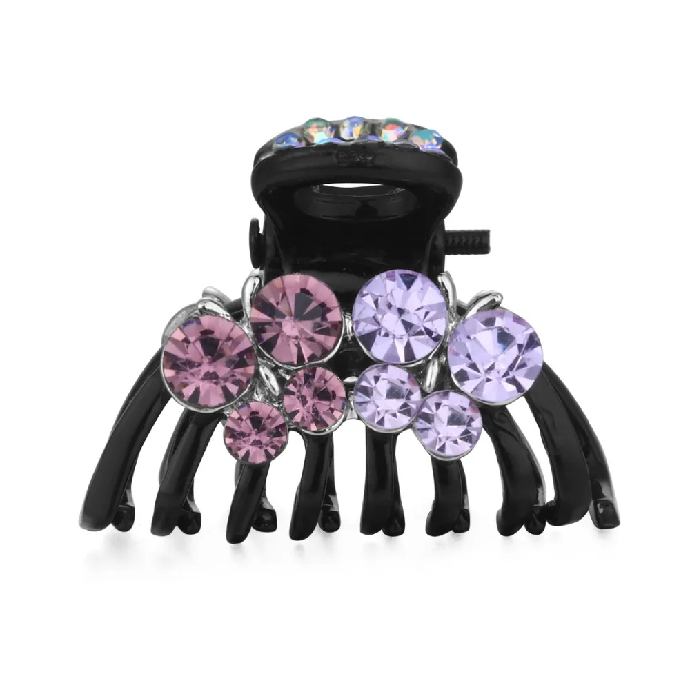 Мини бабочка заколки для волос крабы женские Девушки блестящие Имитация