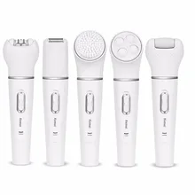 5 в 1 перезаряжаемая электрическая Женская Очищающая щетка для лица для тела, женское очищающее средство для лица, массажер, Очищающая щетка для лица для умывания
