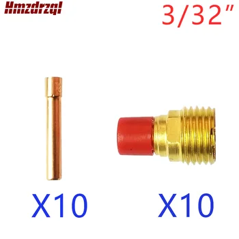 

20pcs 45V44 Collet Body Gas Lens 13N23 Collet Tig Welding WP-9/20/25 2.4mm 3/32"