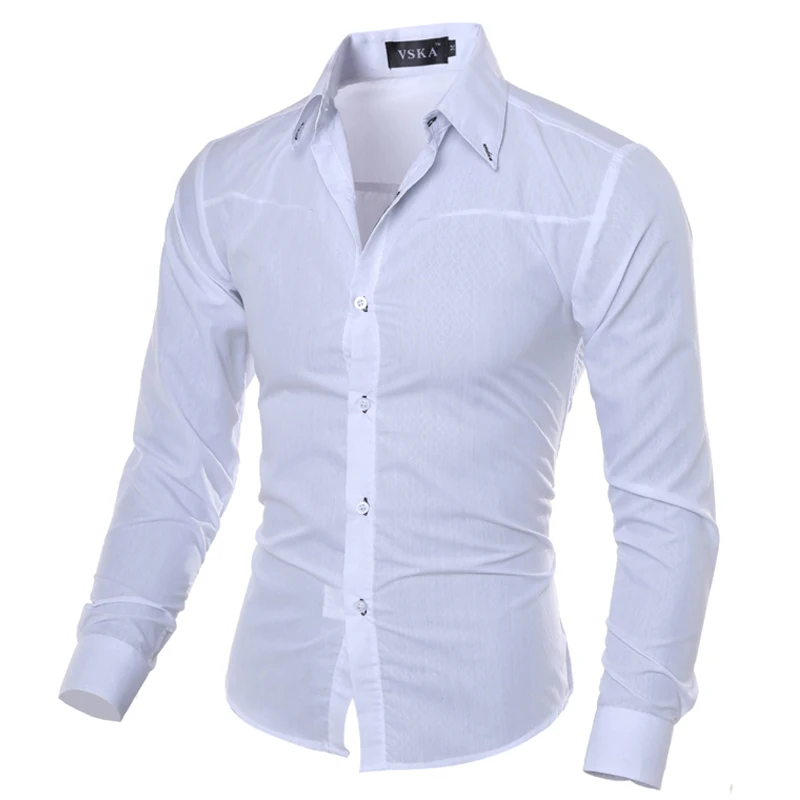 5XL زائد حجم العلامة التجارية ملابس القطن ملابس رجالي الصلبة لينة الرجال قميص ملابس رجالية بكم طويل قمصان عارضة سليم احتواء حار بيع