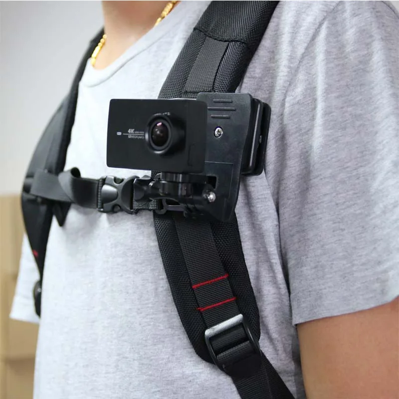 Поворотный зажим Крепление рюкзак Rec mounts для Xiaomi Yi 4K Xiaoyi Lite MI Mijia Mini GoPro SJCAM Экшн