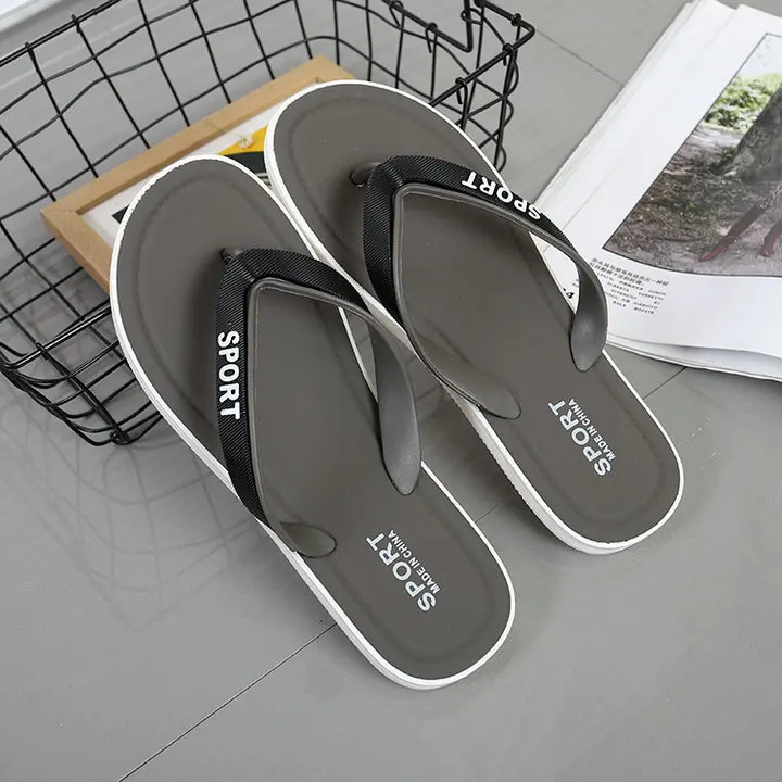Flip-flops Beach Slim Sandal Shoes For Women Men Thick Sole Comfort Bath Outdoor Summer Proof Slippers (26)