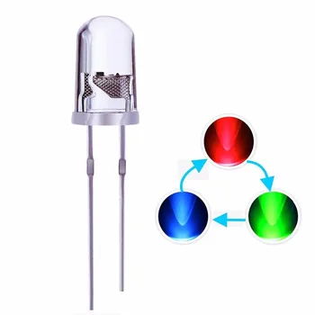 

diameter 5mm slow and Quick flash LED bead LED diode red blue green light ,100slow+100 quick /lot