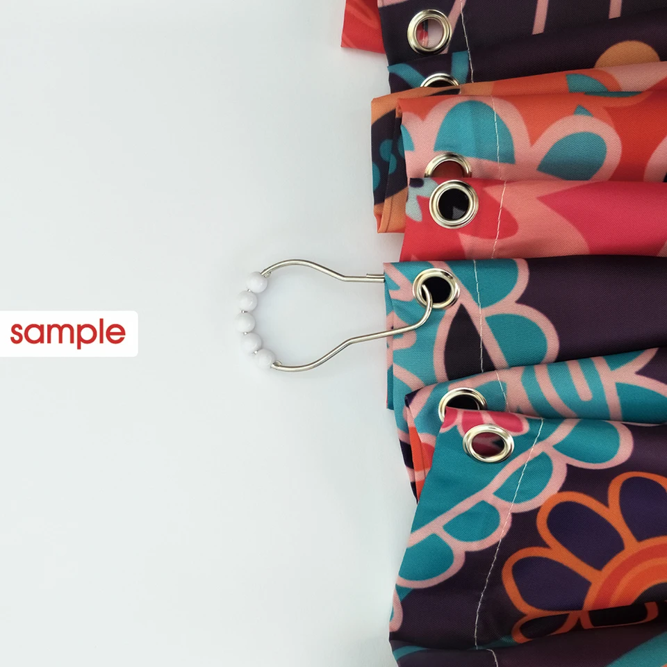 Groovy Decorations Shower Curtain Set Old Style Hippie Van With