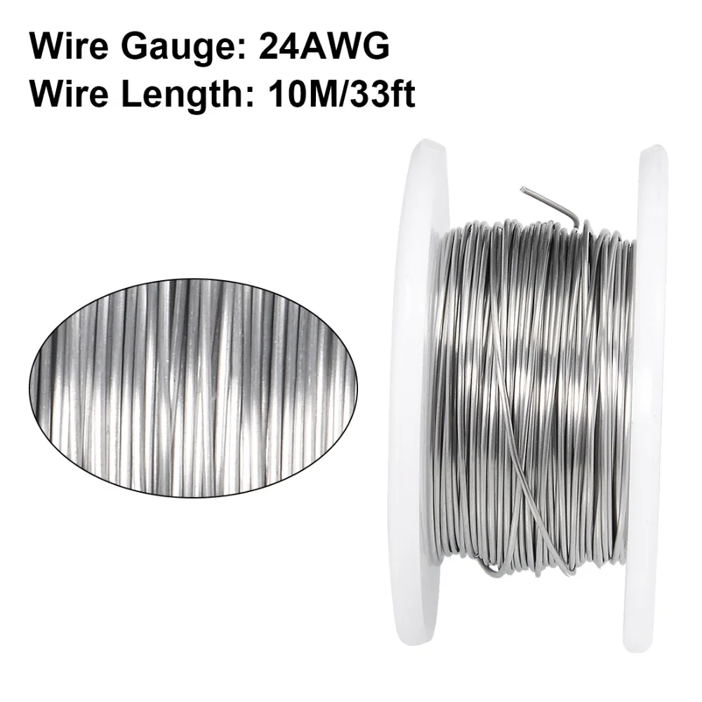 UXCELL 1 шт. нагревательный провод нихромовый резистор 27AWG 26AWG 24AWG 22AWG 21AWG сверхтонкий