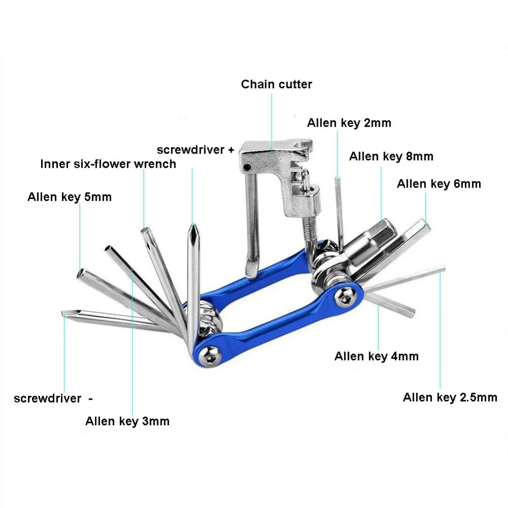 UNeefull многофункциональный инструмент 11 в 1 Набор инструментов для ремонта велосипеда с гаечным ключом, отверткой, цепью из углеродистой стали ручные инструменты для велосипеда