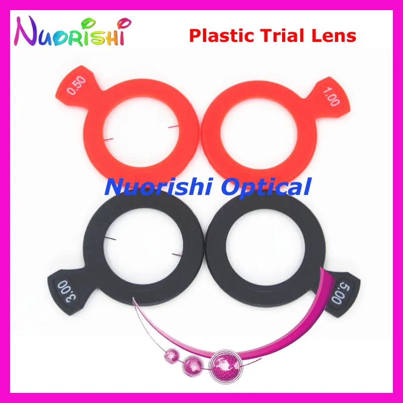 

5pcs Colorful Plastic Rim Trial Mineral Lenses Diameter 38mm for Trial Lens Set Frame HSL Free Shipping