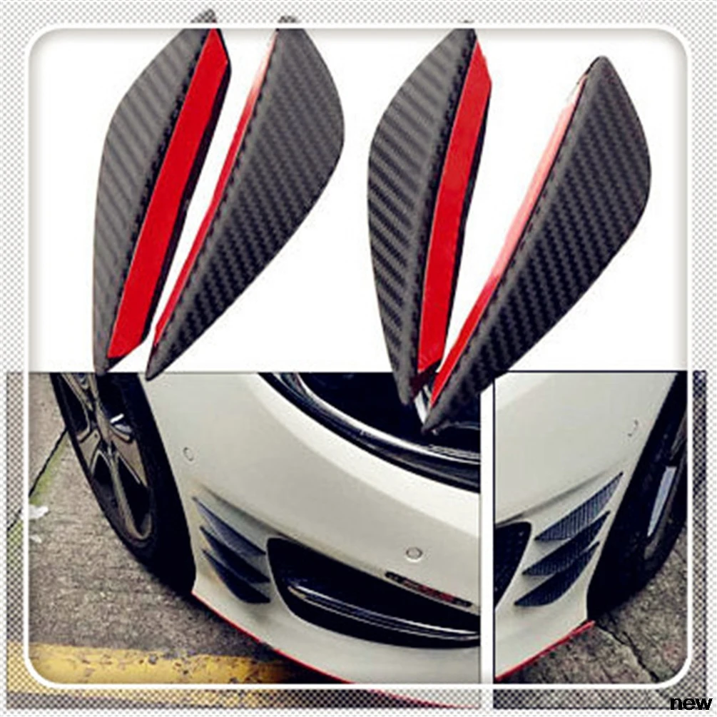 

4Pcs Fiber Car Spoiler Canards Front Bumper fin for ACURA Legend CL MDX RL TL RDX TSX RSX ILX EL CSX RLX TLX ZDX SLX