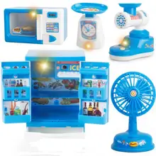 Синий Мини бытовые ролевые игры кухонные детские игрушки пылесос рисоварка Обучающие приборы для девочек игрушки