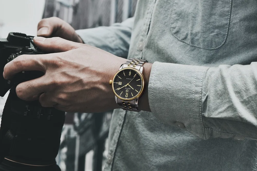 BENYAR 2020 New Fashion Top Luxury Brand Leather Watch Automatic Men Wristwatch Men Mechanical Steel Watches Relogio Masculino