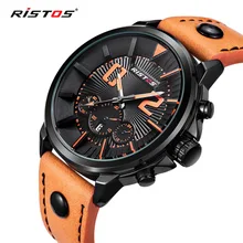 RISTOS High Quality Men Brand Sports Watches Quartz Watch Mens Top Luxury Casual Wristwatches relogios masculino erkek kol saati