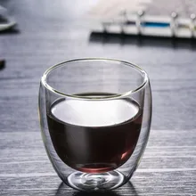 Высококачественная двухслойная термостойкая стеклянная кофейная чашка для дома и кухни VE