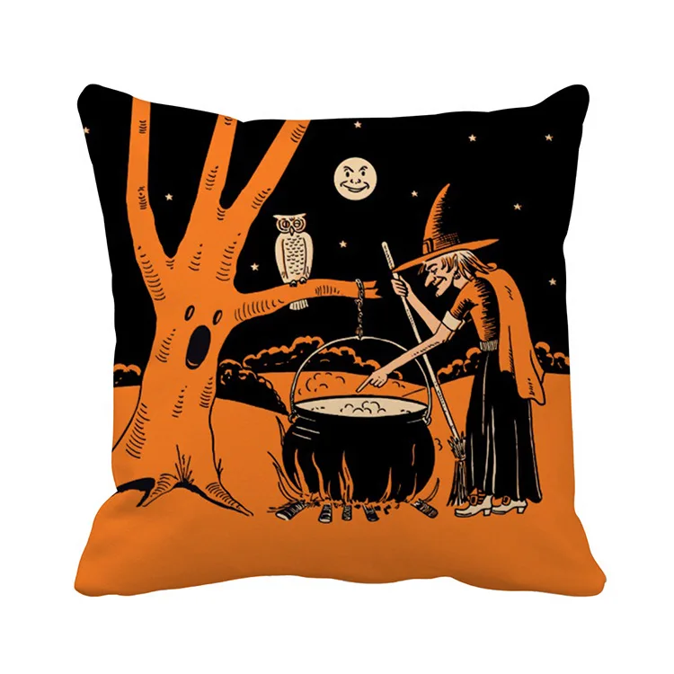 8-Season 45x45cm Halloween Party Scary Pumpkin PillowCase Cover Pumpkin Ghosts Cushion Cover Halloween Pillows Cases Home Decor