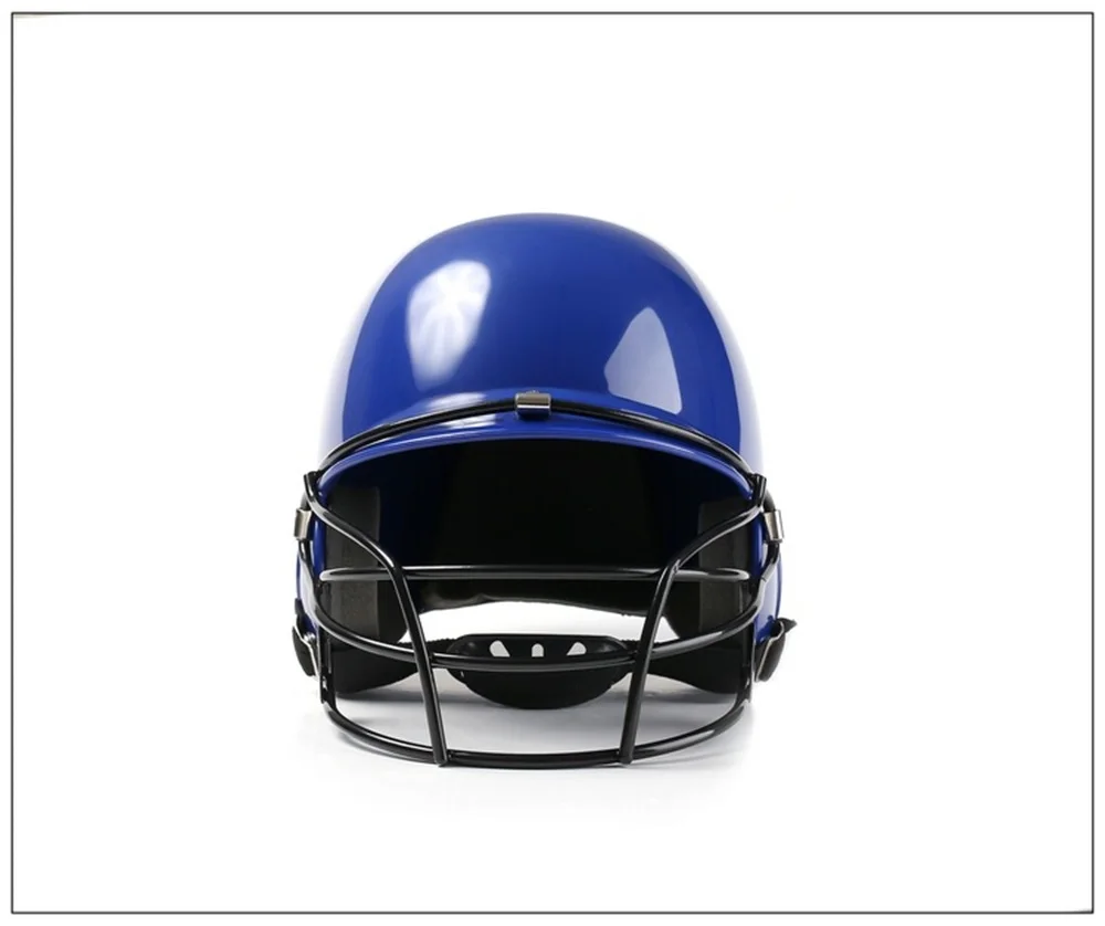 Профессиональный бейсбольный шлем, используемый для ушей, маска для лица, защита для взрослых и детей, черный, красный, синий цвет на выбор CS0020 - Цвет: Синий