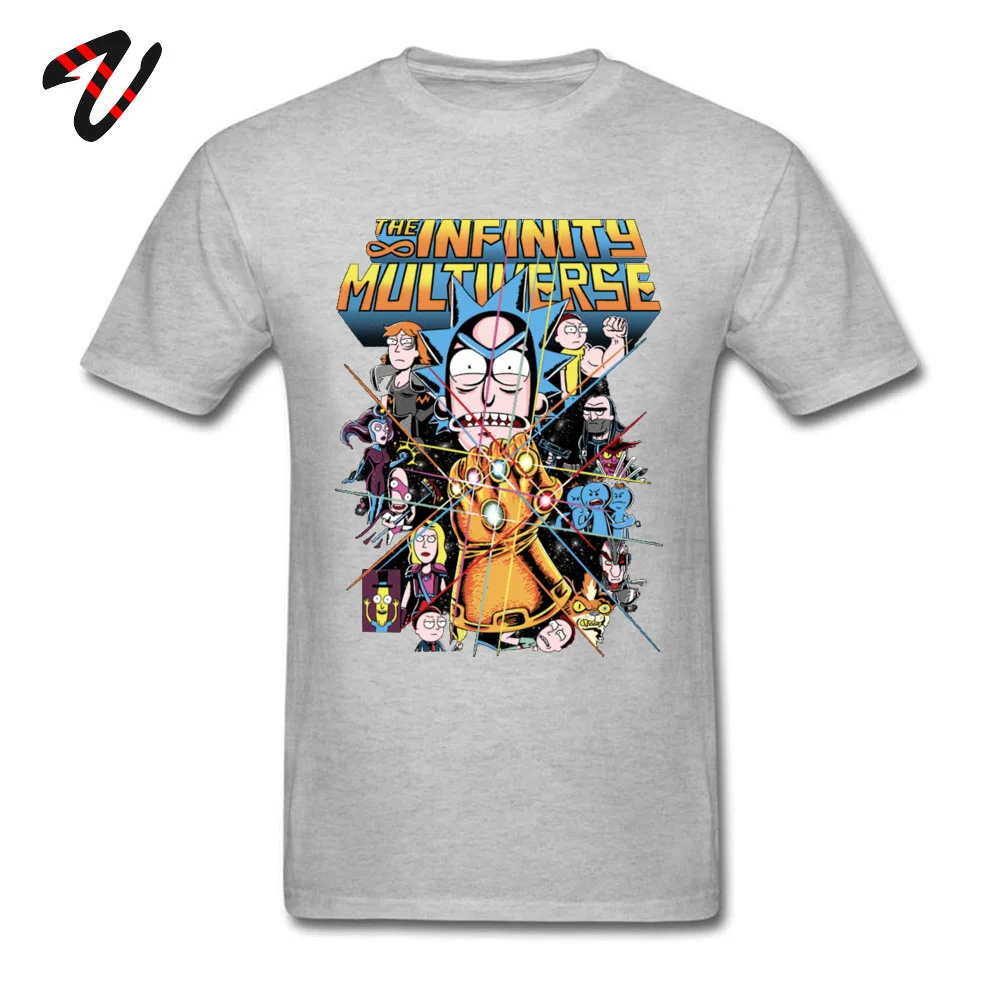 _black Tops Tees rickandmortyMarvelAvengersEndgame Mother Day 100% Cotton O-Neck Men Top T-shirts Personalized Tops Shirts Funny rick-and-morty-Marvel-Avengers-Endgame grey