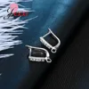 Creative 925 Sterling Silver Leverback Earwire Austrian Crystal Hoop Earring Findings For DIY Jewelry Connector Making ► Photo 3/5