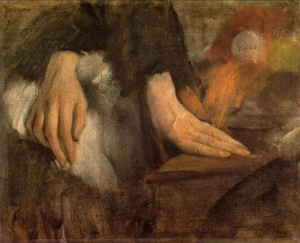 

High quality Oil painting Canvas Reproductions Study of Hands (1860) By Edgar Degas hand painted