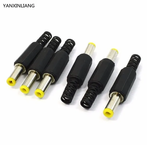 

5PCS Black 4.0mm x 1.7mm DC Power Male Plug Jack Adapter