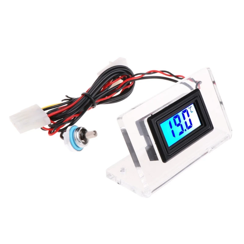 

Digital Thermometer Temperature Meter G1/4 + Frame For PC Computer Water Cooling Sensor/Meter 8 x 4 x 4.5cm Thermometer