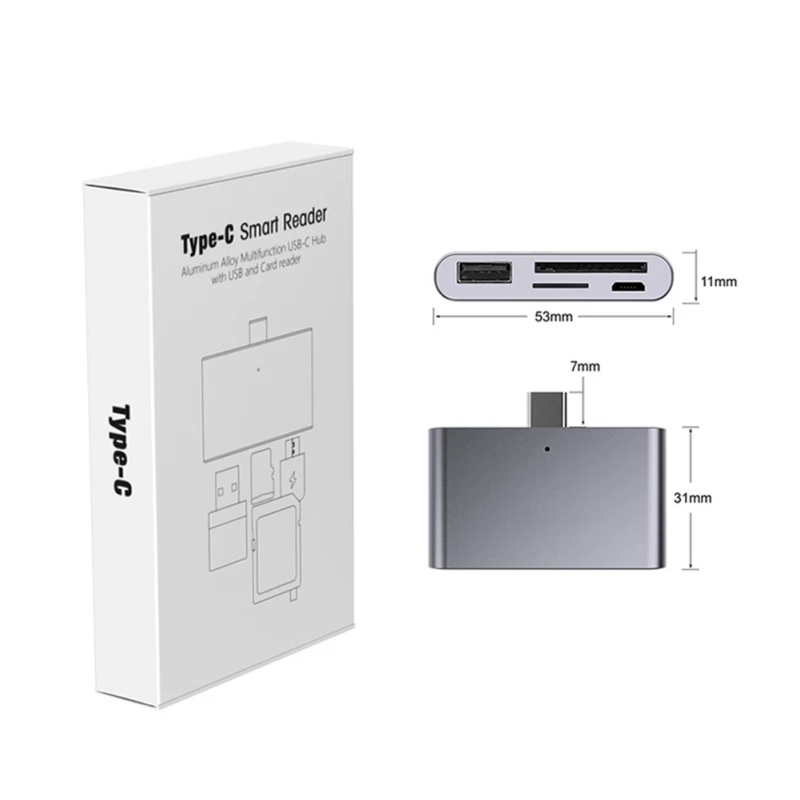 USB Hub 3,0 Портативный двойной порт SD/Micro SD кард-ридер для MacBook Pro, для samsung, для huawei Usb концентратор с sd кард-ридером