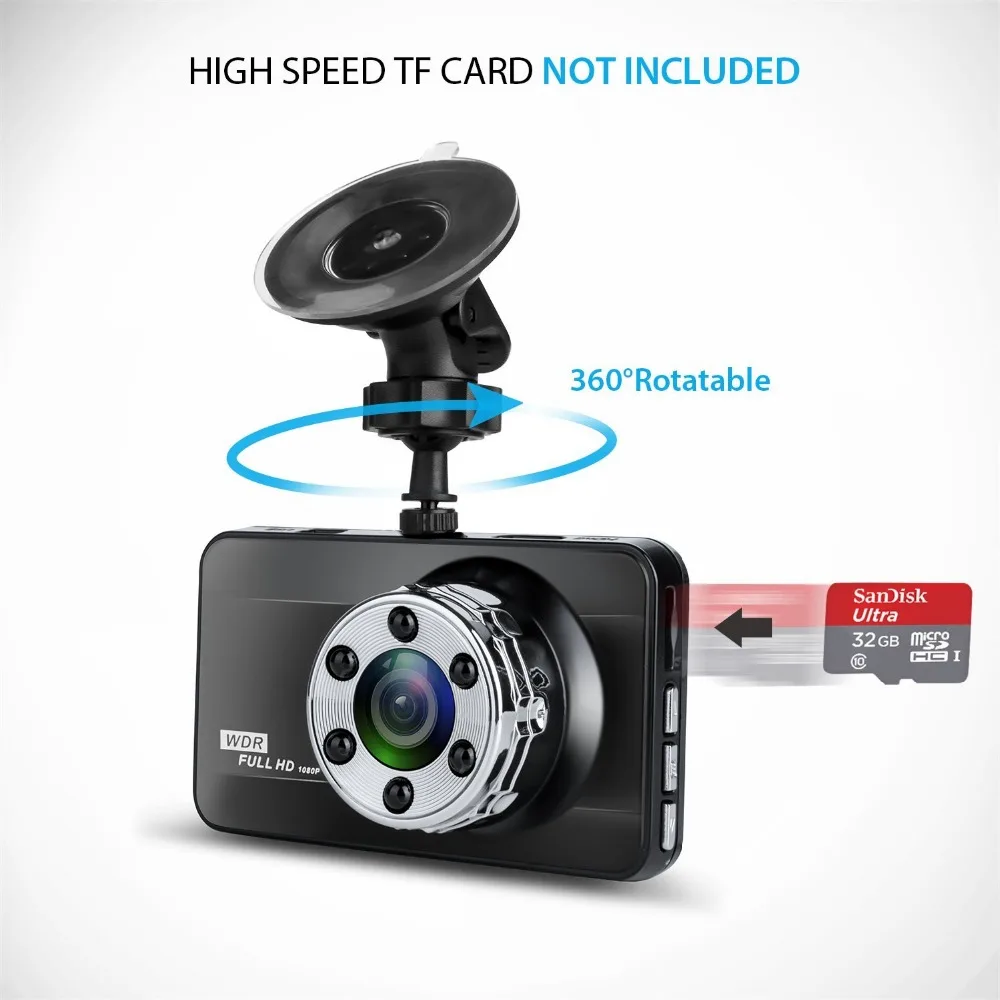 Eaglecam Видеорегистраторы для автомобилей Full HD 1080 P Новатэк 96650 автомобильный Камера Регистраторы черный ящик 170 градусов 6 г объектив ужин Ночное видение регистраторы