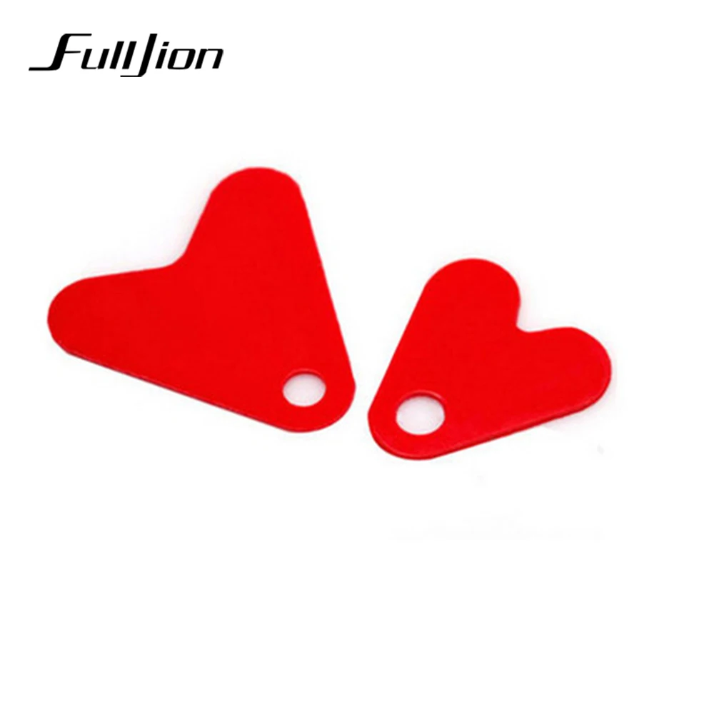 Fulljion 100 قطعة/الوحدة البلاستيك ذيل السمكة ل المغازل الترتر المرقط ملعقة الصيد السحر الأحمر القلب الترتر جذب أسماك Pesca