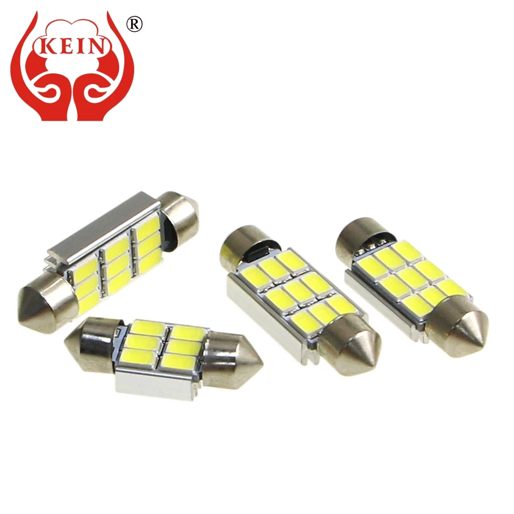 KEIN 6 шт. C5W C10W led автомобиль SV8.5 Кристалл синий белый 5630 5730 31 мм гирлянда 36 39 41 купол
