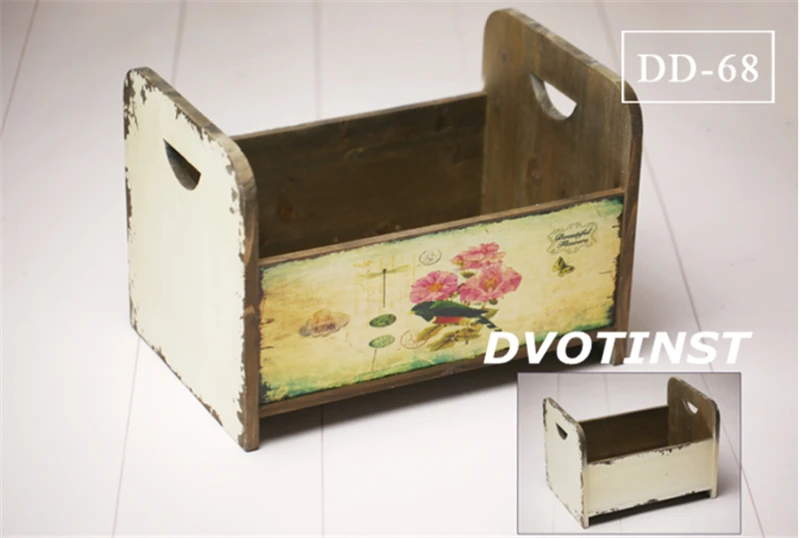 DD68 Dvotinst/реквизит для детской фотосъемки, деревянная кровать, чехол для ванной, аксессуары для фотосъемки младенцев, студийный реквизит для фотосъемки, подарок для душа - Цвет: DD68