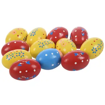 

12pcs Shaker Eggs Wooden Egg Shakers Percussion Musical Maracas Egg Toys for Kids Toddlers Kids Music Toy For Children musica