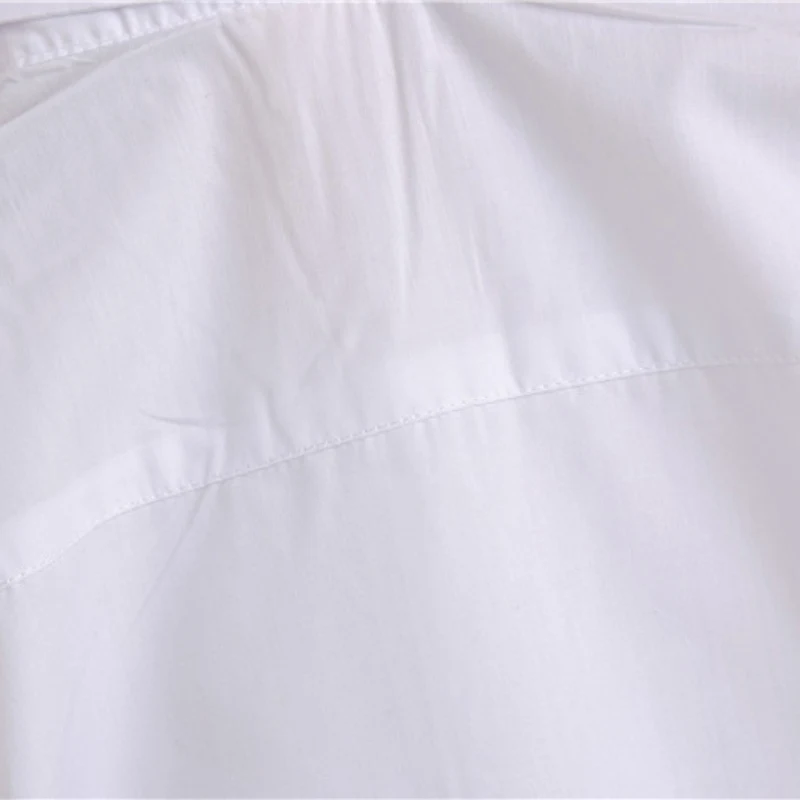 Новые весенне-осенние хлопковые рубашки с длинными рукавами для маленьких мальчиков повседневные однотонные белые удобные дышащие рубашки высокого качества