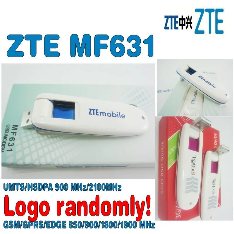 Открыл ZTE mf631 3G 7.2 м USB Dongle беспроводного модема плюс 3G антенны