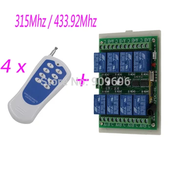 

DC12V 8 CH Radio Controller RF Wireless Remote Control Switch System 315/433 Mhz Transmitter with Receiver