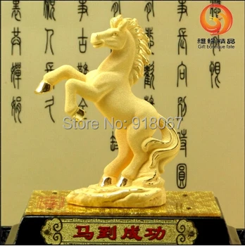 

YZ-F5003 Free shipping gold craft/24K gold plated craft/art gift/ handiwork gold plated small horse Art crafts