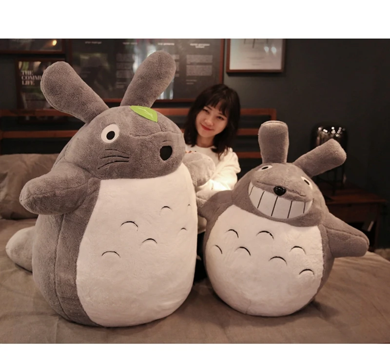 Dorimytrader hot anime totoro plush toy giant stuffed cartoon totoro doll pillow for children friend gift decoration 100cm 120cm 140cm DY50601 (4)