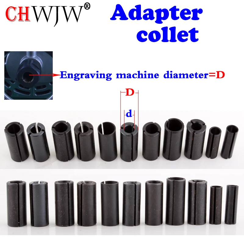 1pcs High Precision Adapter collet shank CNC router tool Adapters holder 12 7mm change to 6