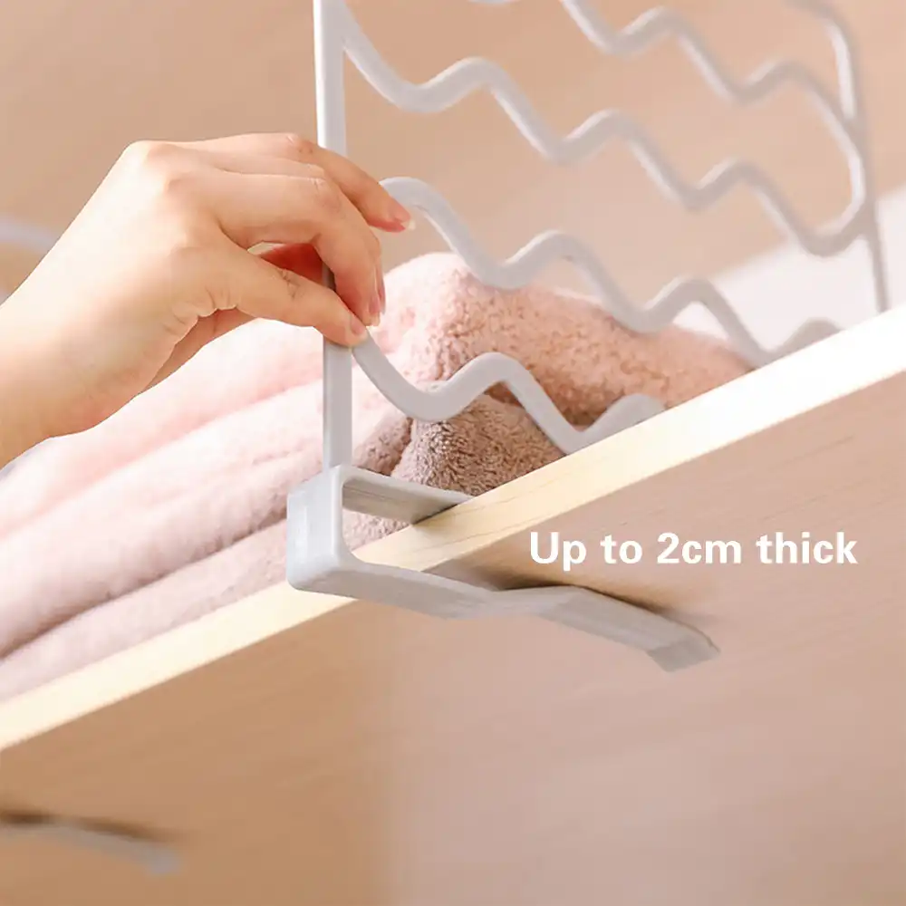 1pc Shelf Closet Wire Shelf Divider Space Saving Wardrobe Organizer Clothes Storage Rack Drawer Organizer Bedroom Cabinet Rack