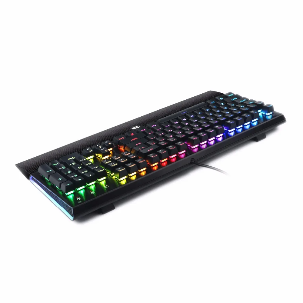 Superia New Arrival Redragon K569 RGB LED Backlit 104 keys Mechanical Keyboard with Wrist Rest Blue