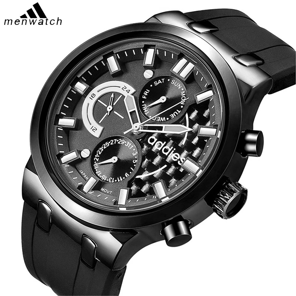 

Luxury Popular Brand Men Outdoor Swim Quartz Watch Rubber Band Sports Wristwatches Man Quartz Chronograph Waterproof Watches